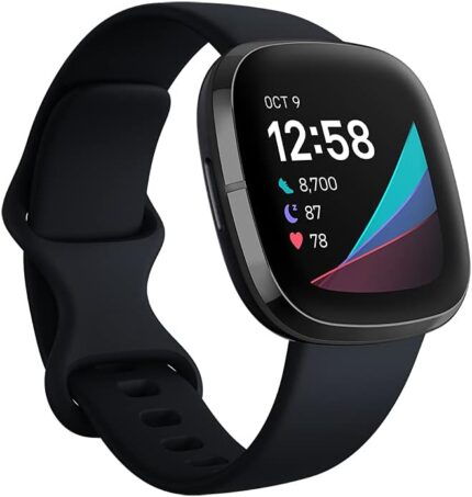 Fitbit Sense Advanced Smartwatch with Tools for Heart Health, Stress Management & Skin Temperature Trends, Carbon/Graphite, One Size (S & L Bands Included)