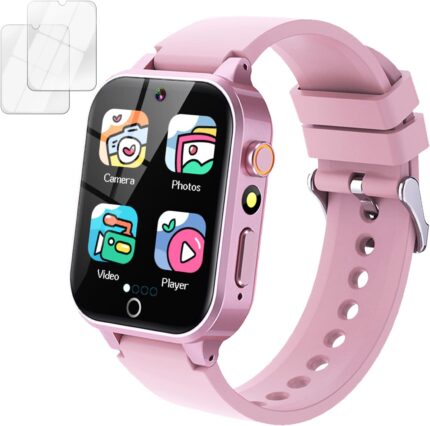 Kids Smart Watch Girls Gift for Girls Aged 6-12, HD TouchScreen Kids Watch with 26 Games Video Camera Music Pedometer Audiostory Learn Card Educational Toys Birthday Gifts for Girls Ages 5 6 7 8 9