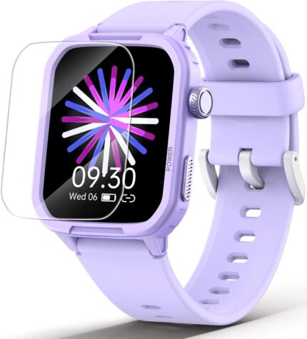 Smart Watch for Kids, Fitness Tracker Watch Boy Girl Teens with 19 Sport Modes, Pedometer, Sleep Monitor, Kids Watch Birthday Gifts Toy Gift for Girls Boys 6-16 (Purple)