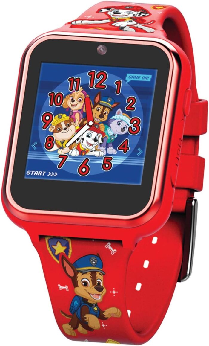 Accutime Paw Patrol Smart Watch with Camera for Kids and Toddlers – Interactive Smartwatch for Boys & Girls Featuring Games, Voice Recorder, Calculator, Pedometer, Alarm, Stopwatch, with USB Cable