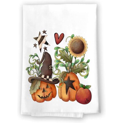 Fall Decor | Fall Decorations Kitchen Towels | Fall Hand Towels For Bathroom | Pumpkin Decor | Autumn Table Decorations | Harvest Thanksgiving Halloween Gnomes