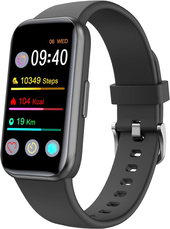 ZURURU Fitness Tracker with Blood Oxygen, 24/7 Heart Rate and Sleep Tracking, IP68 Waterproof Activity Sport Health Tracker Smart Watch with Step Counter Pedometer for Women Men