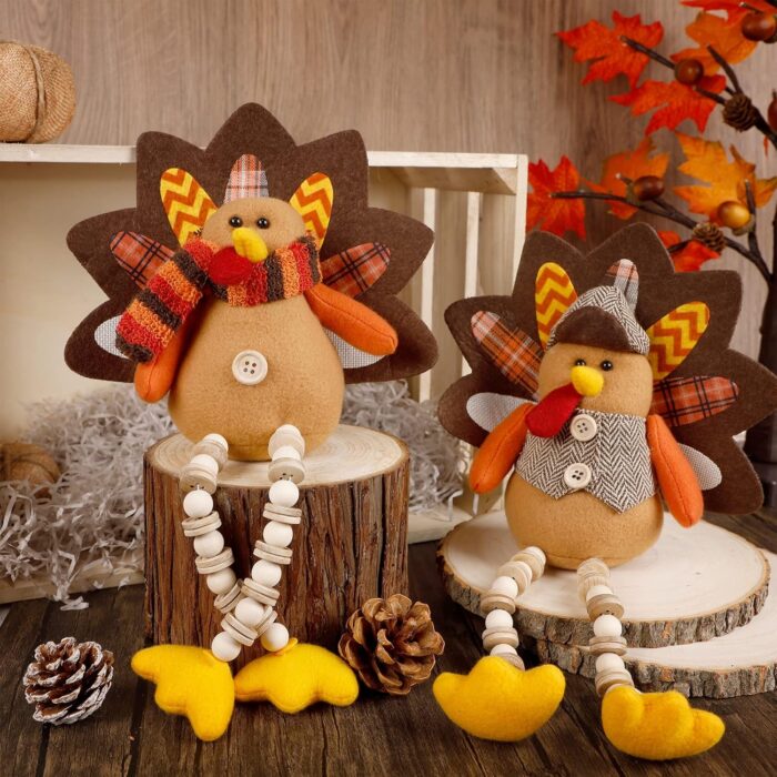 FORUP 14 Inch Turkey Thanksgiving Decoration for Home Autumn Fall Thanksgiving Harvest Decorations